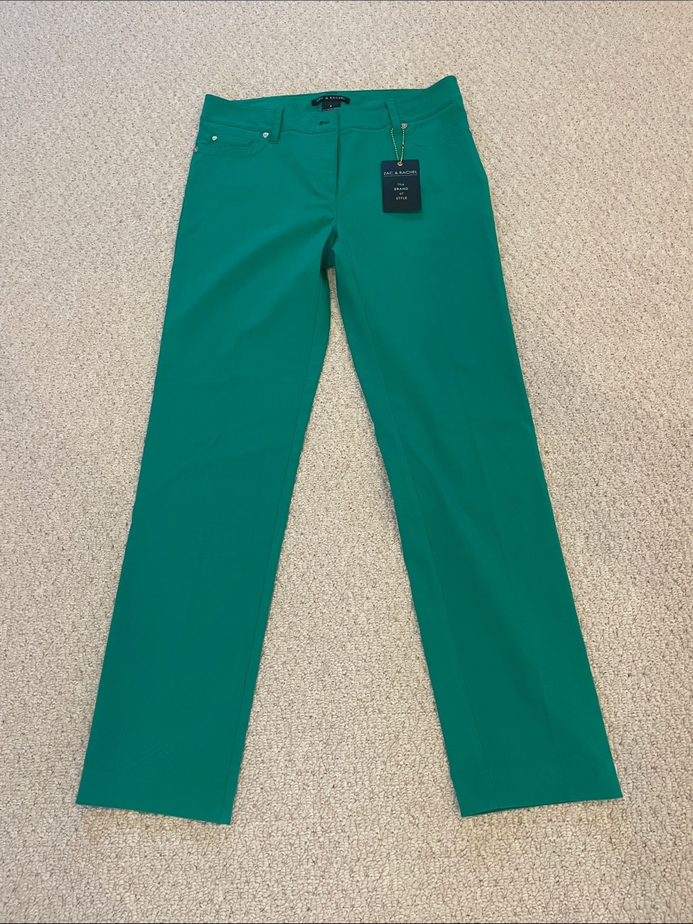 Zac & Rachel Emerald Straight-Leg Pants